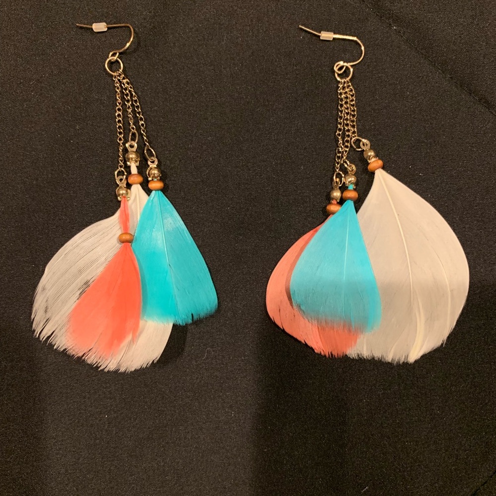 Feathered earrings